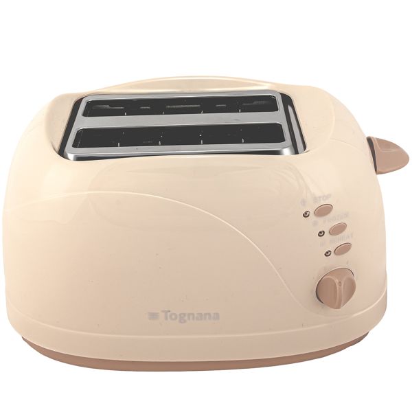 Tostapane Elettrico con Pinze Champagne  Plastica-Acciaio Inox Beige