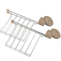 Tostapane Elettrico con Pinze Champagne  Plastica-Acciaio Inox Beige