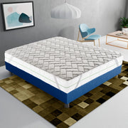 Topper Singolo 90x190 in memory foam 3 cm con rivestimento Trapuntato con Elastico