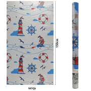 Trade Shop - Rotolo Pellicola Per Finestre Decorativa 3d Fantasia Mare 45cmx2m Adesiva Vetro -