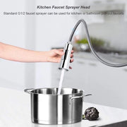 Testa di spruzzo estraibile per doccia - Testa di rubinetto per getto d'acqua da contropiano - Sostituzione testa di rubinetto da cucina.