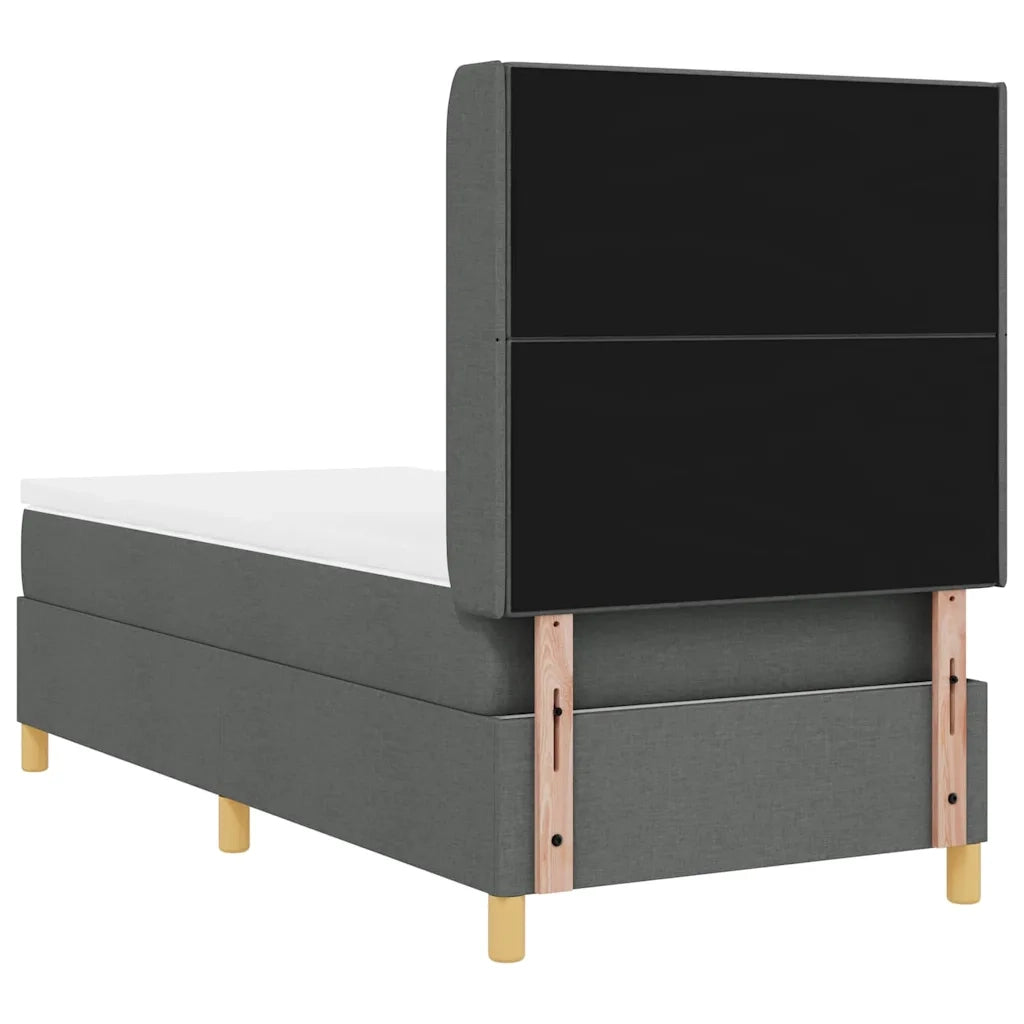 Letto a molle con materasso Grigio chiaro 90 x 190 cm Tessuto 3341868