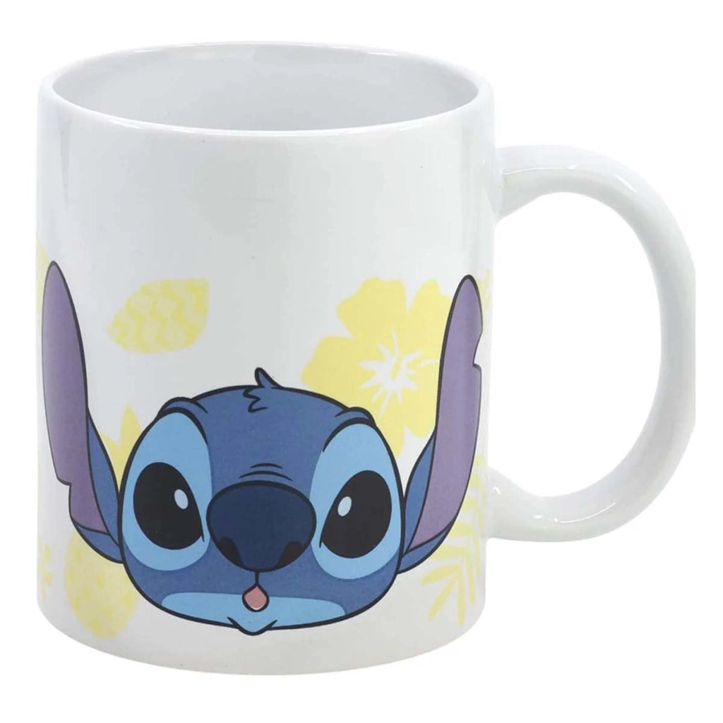 Tazza in ceramica 325 ml Adattamento Collezione Stitch Ananas Bianco Disney