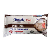 SALVIETTE PER MOBILI E INFISSI IN LEGNO PANNI MULTIUSO MAX MISURA NON LASCIA ALONI CONTIENE CERA CARNAUBA 60 PZ