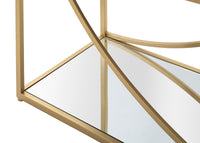 Libreria Glamy 90x38x180 cm in Ferro MDF e Specchio Oro