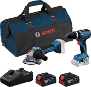 Kit Bosch Professional 18V 0615A5008Z GSB+GWS con 2 batterie 4.0Ah e caricatore