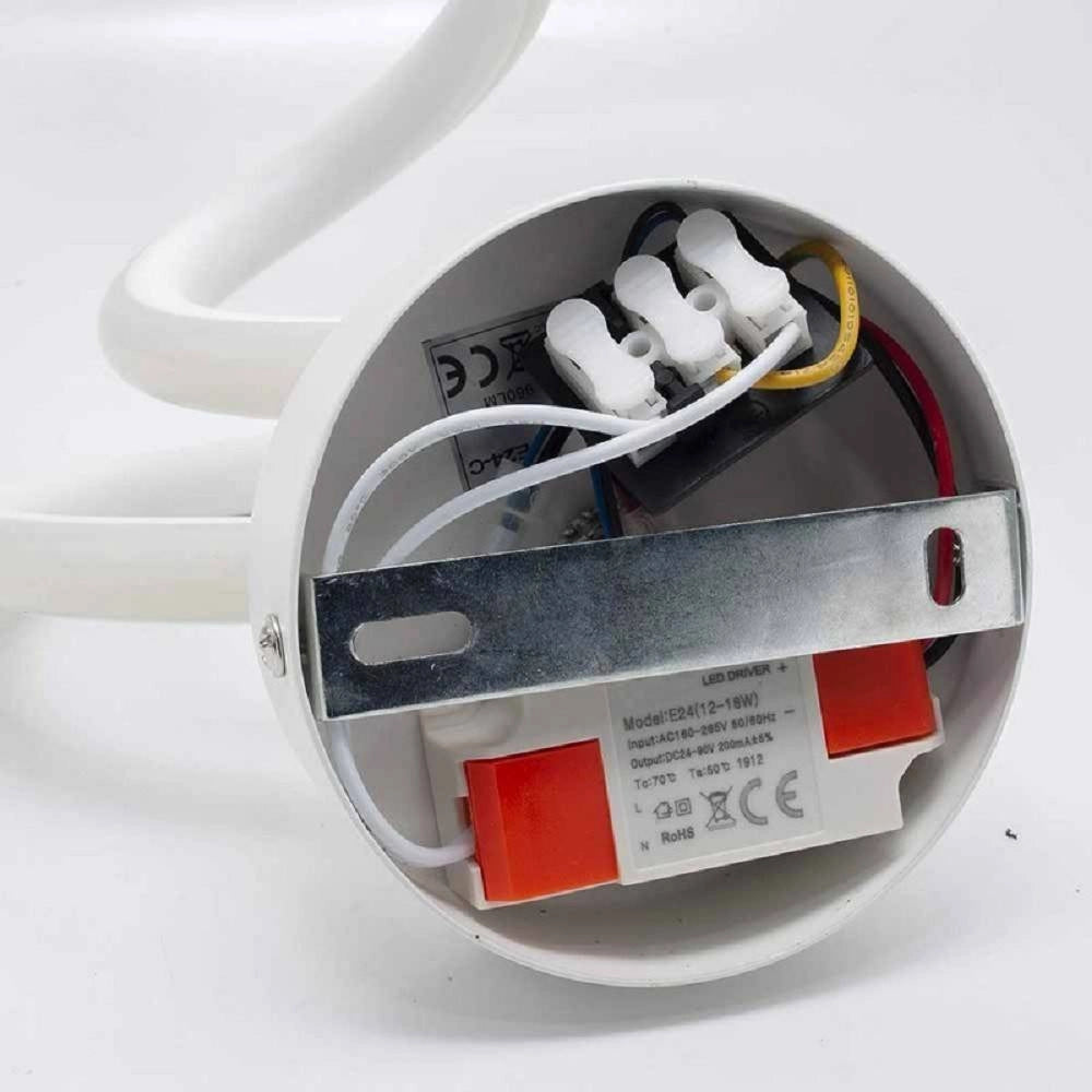 Trade Shop - Applique Moderno Spirale Led 12 W Da Parete Abat Jour 3 Colorazione Luce E24-3c -