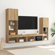 Mobile TV  con luci LED Rovere Artigianale 40.5x30x102 cm