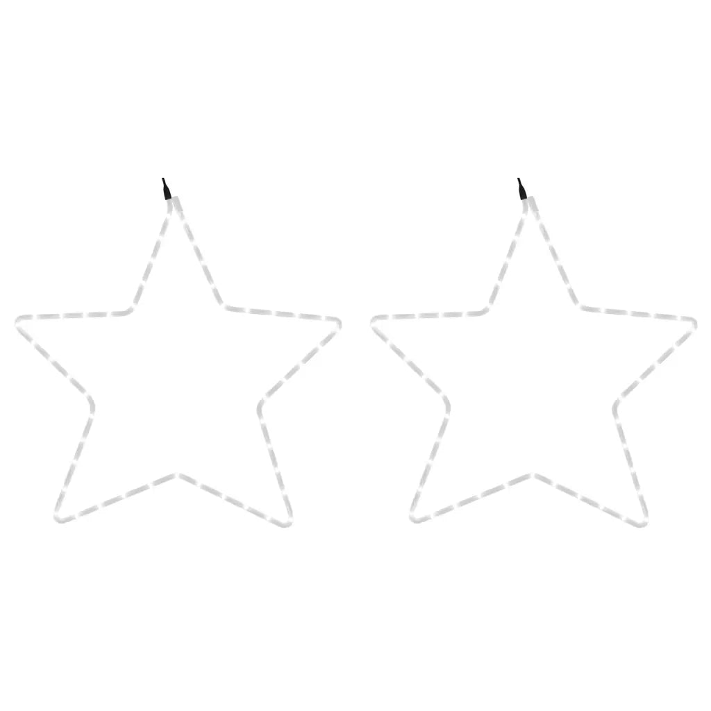 Figure Natalizie Stelle con 48 LED 2pz Bianco Caldo 56 cm 3154282