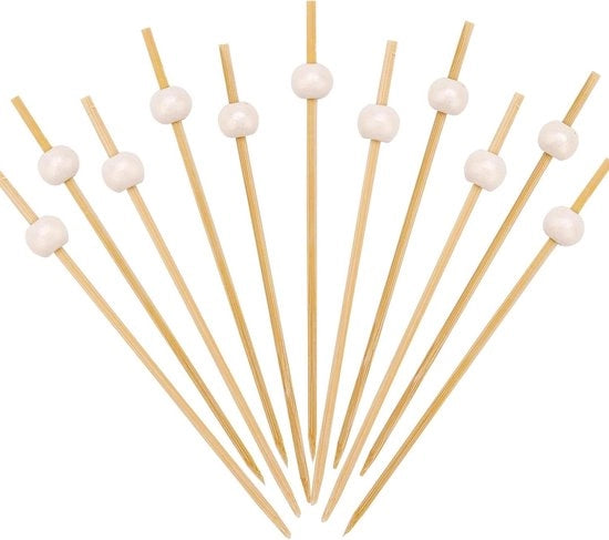 Decorazioni per cocktail con perle bianche 100 pezzi 12 cm decorazioni per matrimoni piatti di frutta e formaggio in legno