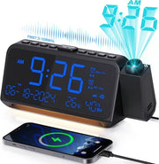 Radio Digitale con Alarme - Alarme Digitale - Radio con Alarme - Nero