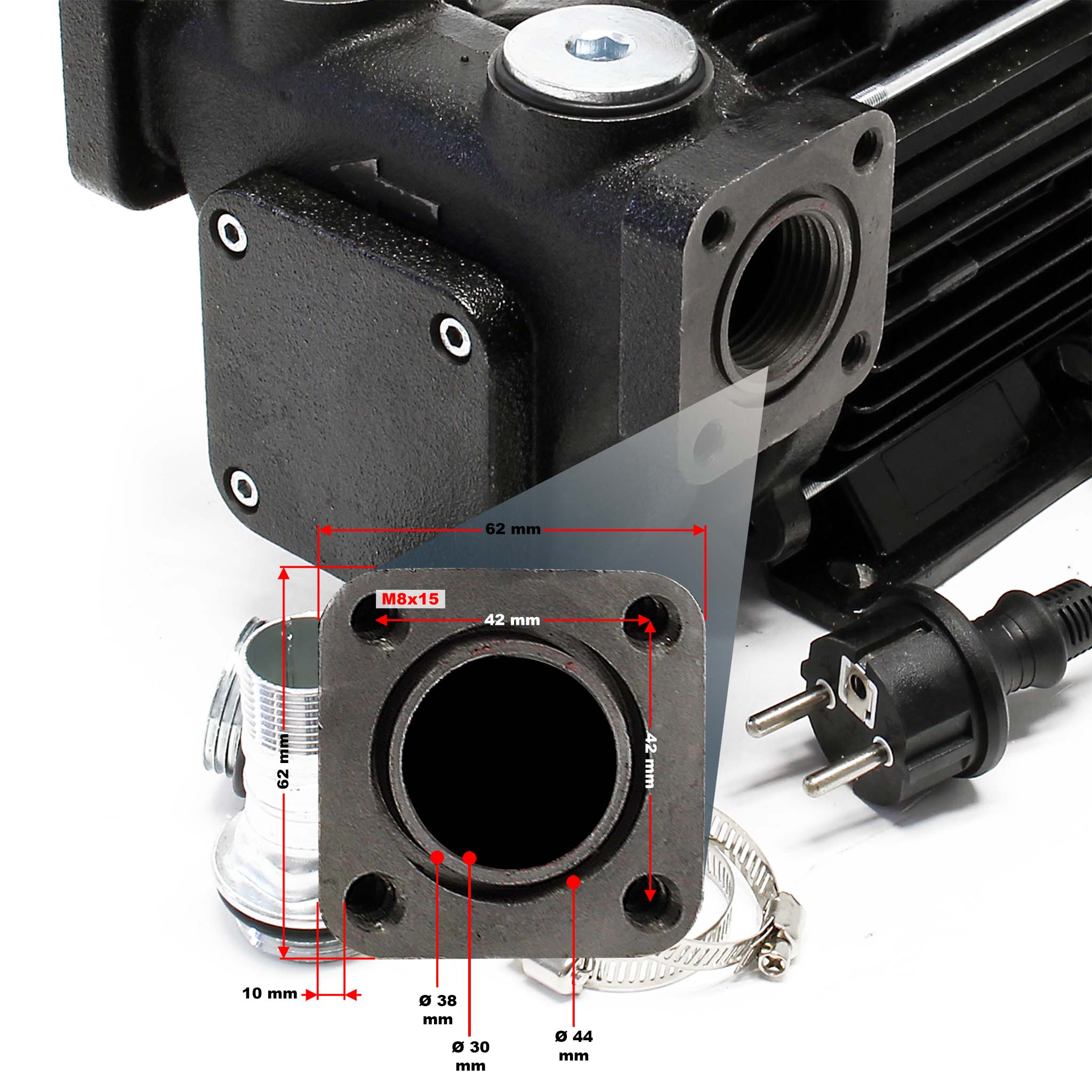 Pompa autoadescante per diesel gasolio 100 l/min 750W 230V altezza di aspirazione 3 m