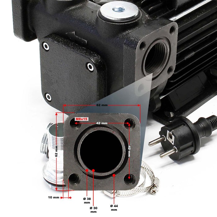 Pompa autoadescante per diesel gasolio 100 l/min 750W 230V altezza di aspirazione 3 m
