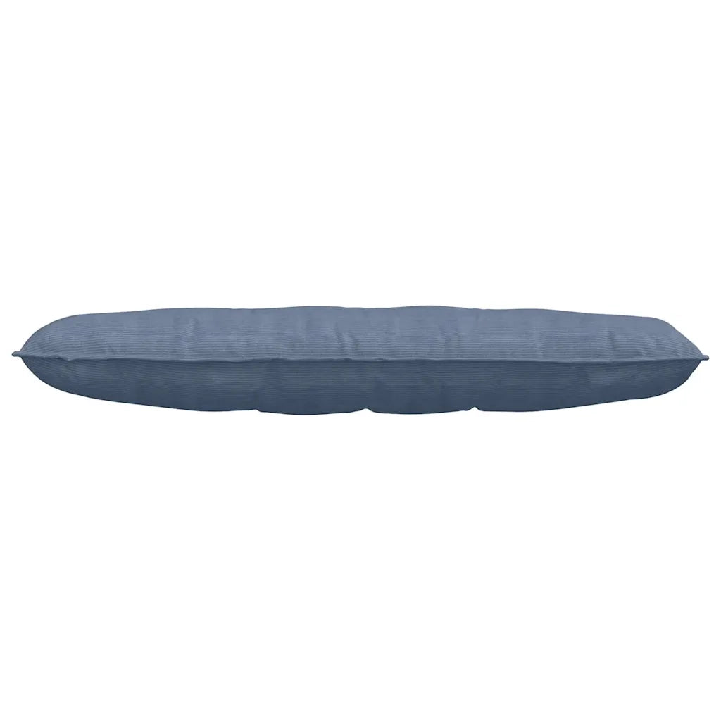 Cuscino per Schiena Blu 140 x 50 cm Tessuto in Cords 42014868