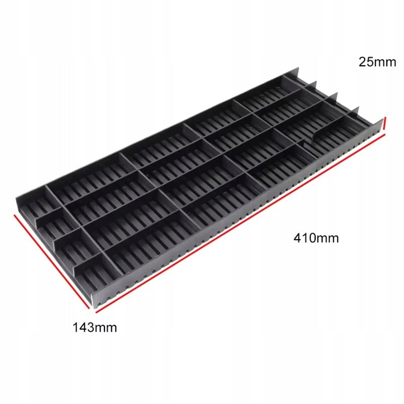 Vassoio Antistatico ESD per Viti 3.5-4mm – 150 Fori | Materiale ABS, 41x14.3x2 cm | Organizzazione PCB