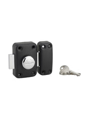 Chiavistello APACHE con pomolo e cilindro 45 mm, nero, 3 chiavi – THIRARD