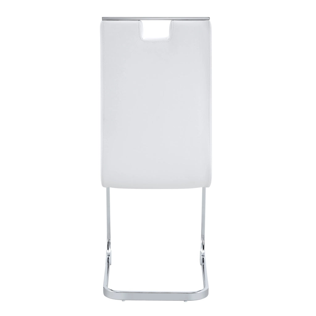 Set 2 Sedie da Pranzo in PU ¨C MINIMAL ¨C Bianche, Design Moderno