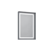Specchio decorativo in legno "Craft 60 x 90 v2" - 60 x 10 x 90 cm - Grigio opaco