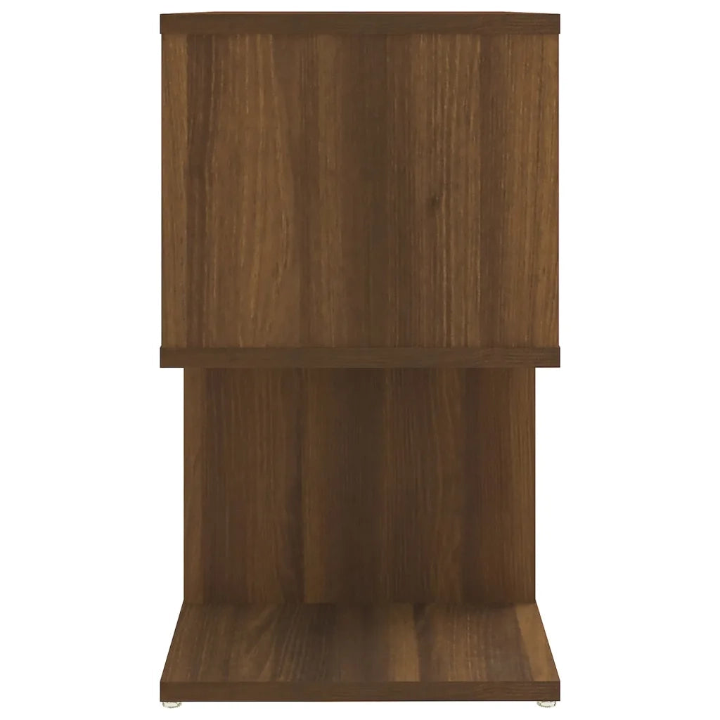 Comodino | Armadio da Notte | Mobiletto da notte Rovere Marrone 50x30x51,5 cm in Legno Multistrato