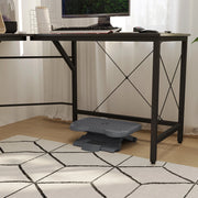 Poggiapiedi ergonomico regolabile con superficie massaggiante, plastica, grigio scuro, 46 x 35 cm