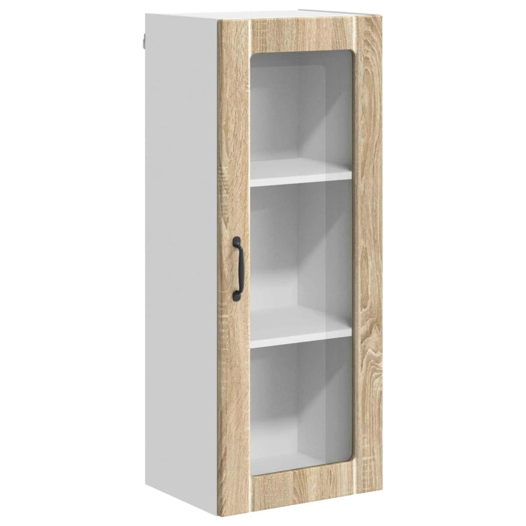 Mobile in vetro da parete LUCCA Rovere Sonoma 40 x 31 x 100 cm
