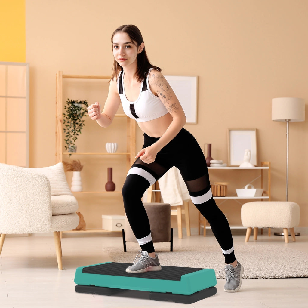 Step Fitness Aerobic Regolabile in Altezza ¨C Zephmum ¨C Verde Antiscivolo 10.5/15.5/20.5 cm