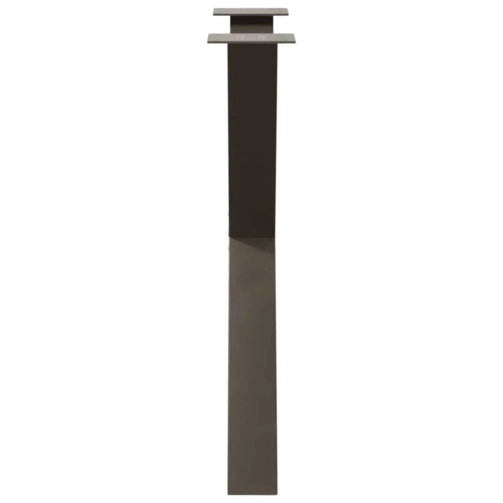 Set di 3 gambe per tavolo da pranzo a forma di X 80 x 72 cm acciaio verniciato a polvere naturale 02_0057265