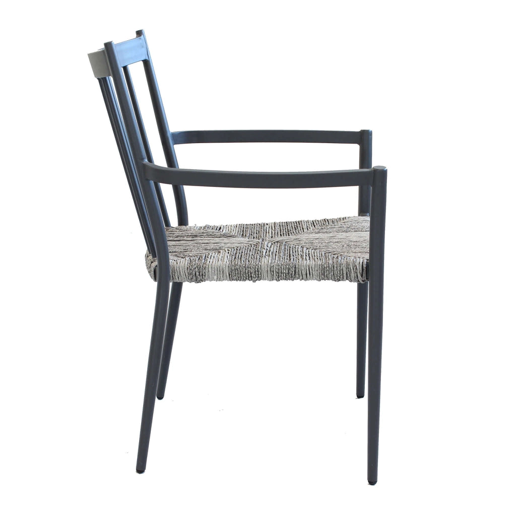 Poltrona da Giardino Impilabile in Alluminio Wicker cm 55x57x86 - BURTON