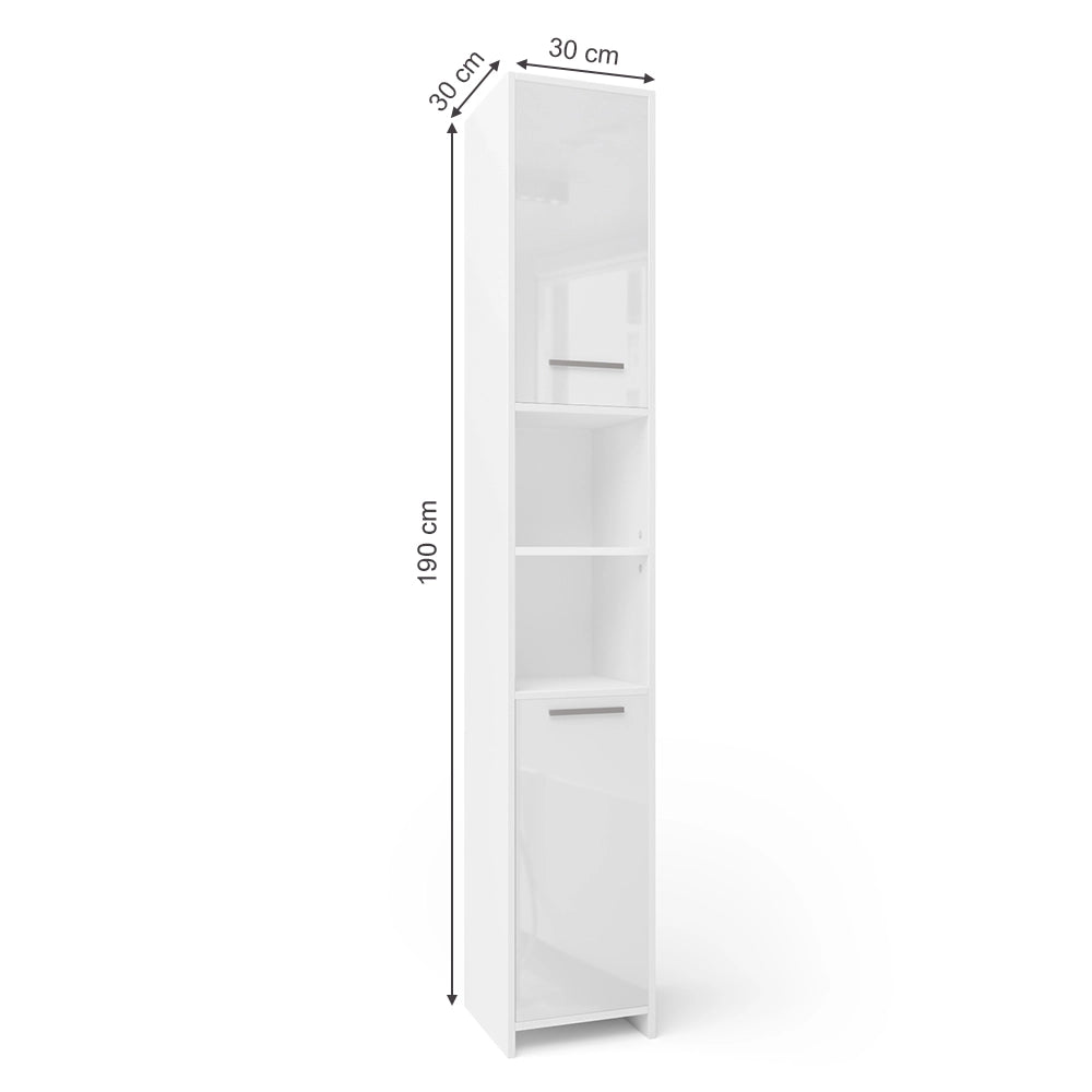 Vicco Mobile bagno alto Bianco lucido/bianco 30 x 190 cm