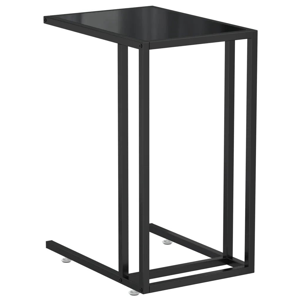 Tavolino per Computer Nero 50x35x65 cm in Vetro Temperato cod mxl 13175