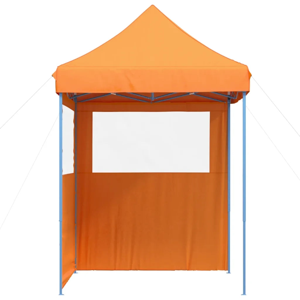 Tendone per Feste Pieghevole Pop-Up con 2 Pareti Arancione 4004993