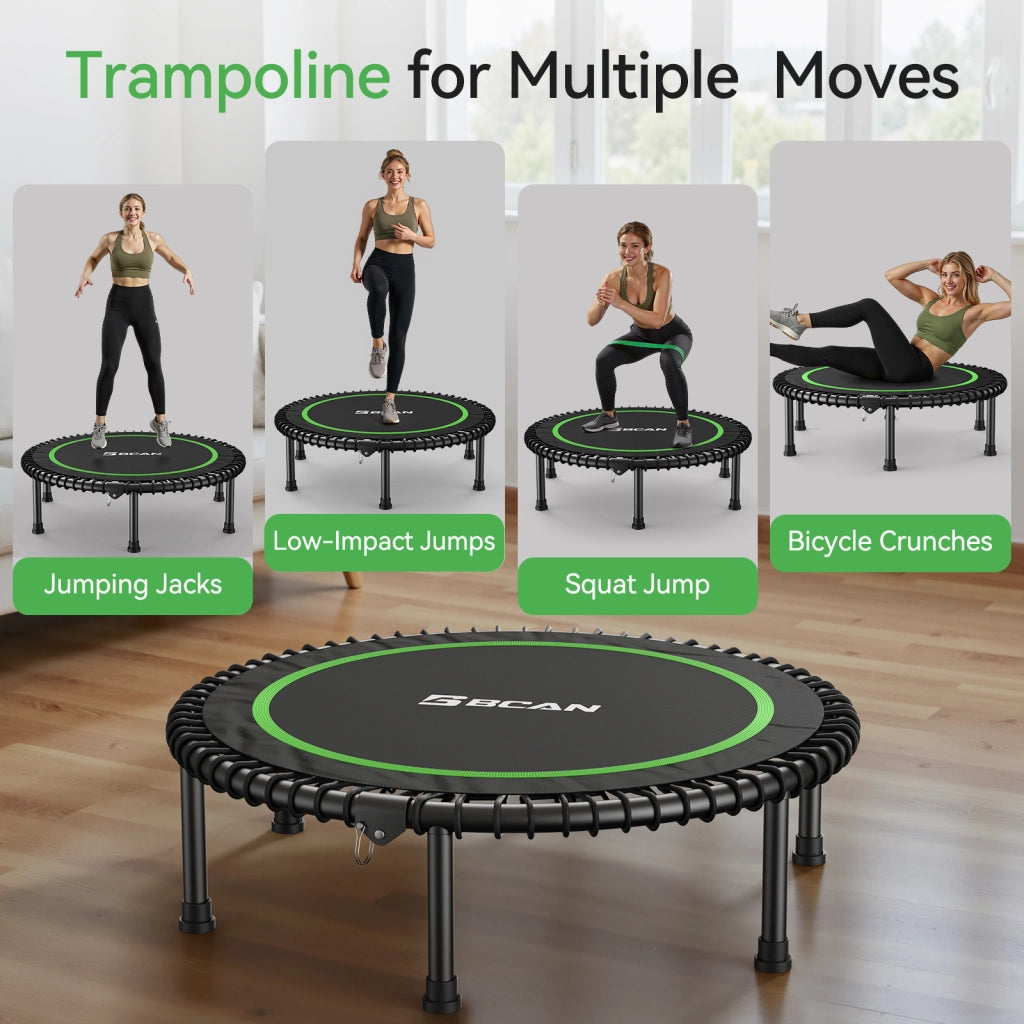 Trampolino Pieghevole Fitness 102CM ¨C zephmum ¨C Grigio