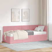 Struttura Letto Angolare con Materasso 2 pz-Giroletto con materasso Grigio Velluto 145187