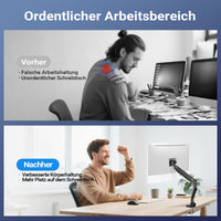 Braccio monitor da scrivania Supporto per schermi da 17 a 57" conforme a VESA, con molla a gas