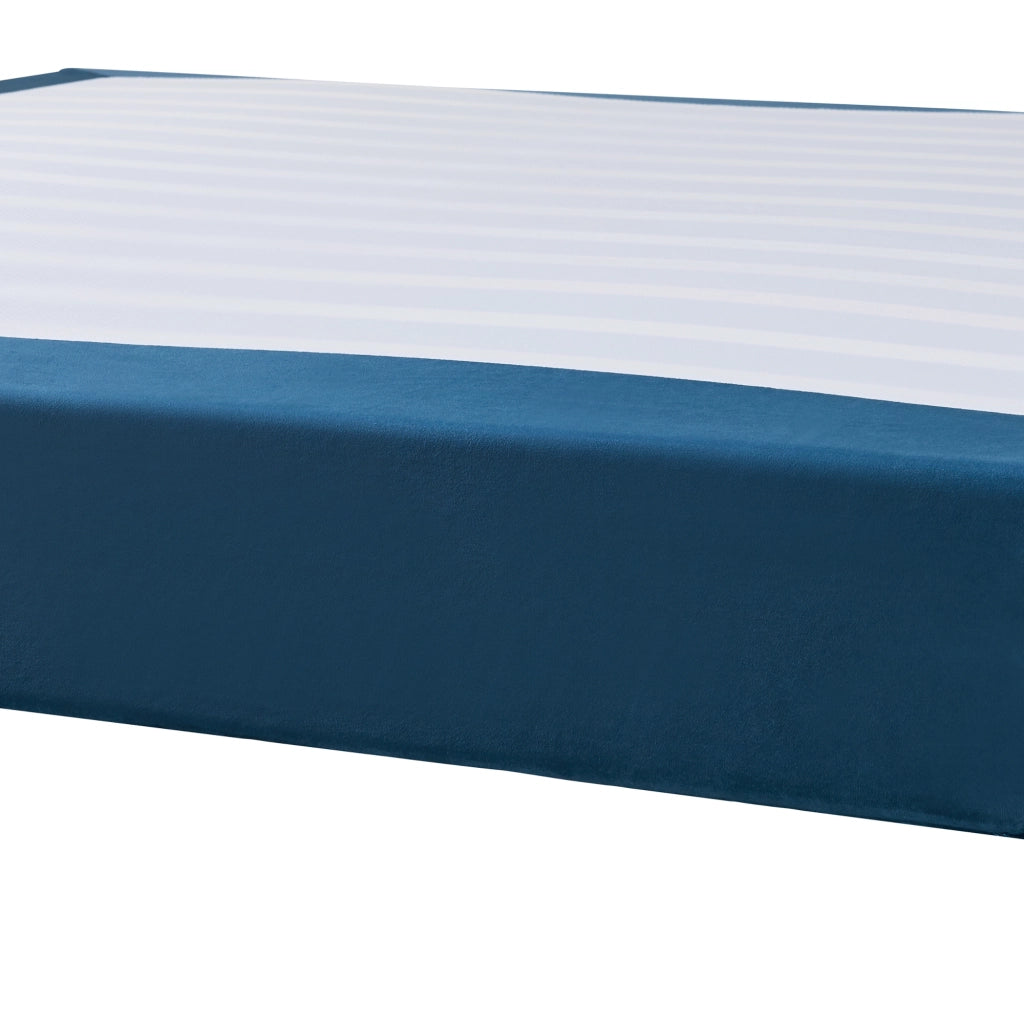 Letto Francese Lilla con Materasso 140x200 cm Fodera Protettiva Blu [en.casa]