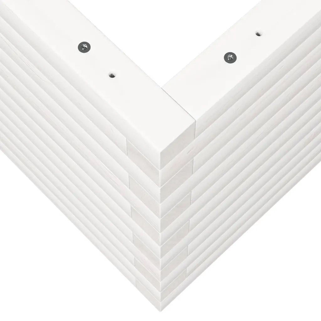 Fioriera da Giardino Bianca 70x40x45,5cm Legno Massello di Pino 847264