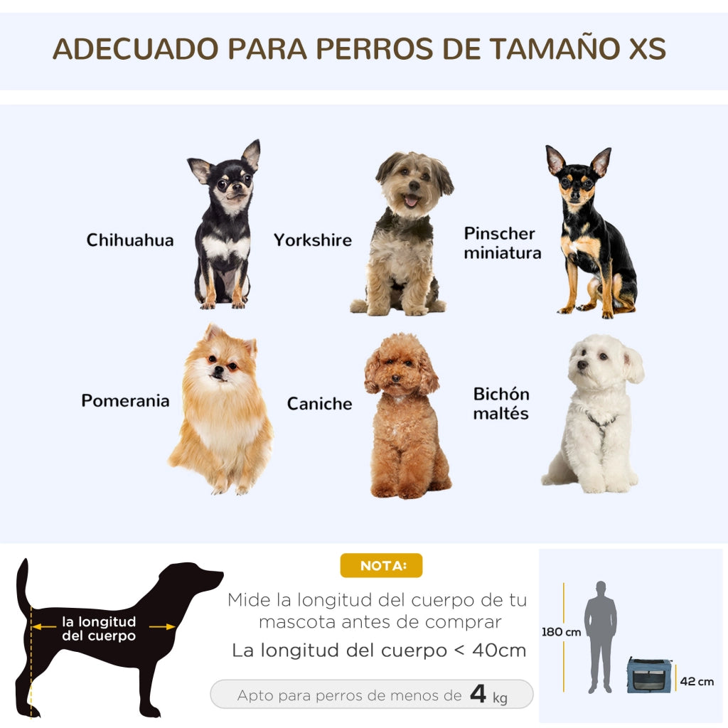 Trasportino per Cani e Gatti ¨C zephmum ¨C 60x42x42cm Blu