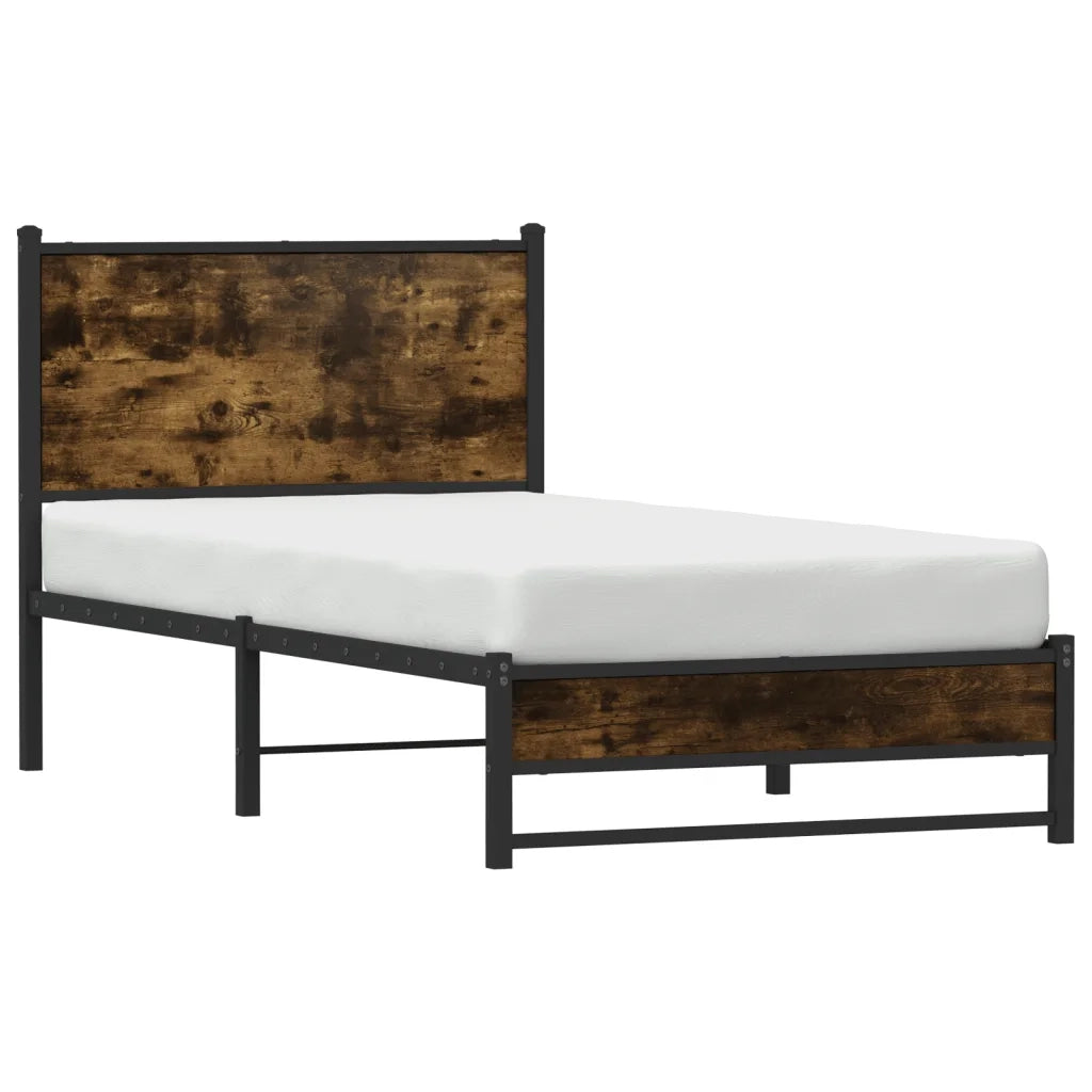 Giroletto senza Materaso in Metallo Rovere Fumo 90x190 cm 4007824