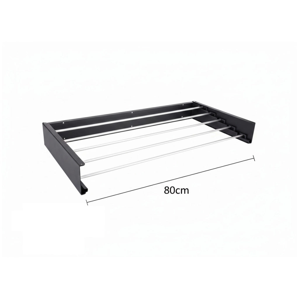 STENDIBIANCHERIA DA MURO 80CM ALLUMINIO SALVASPAZIO BAGNO INTERNO ESTERNO 73214