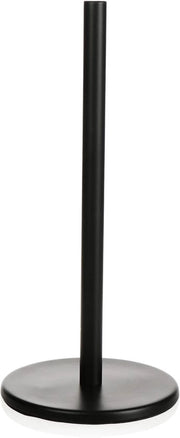 Houder per file per cucina in posizione verticale - Support per rulli di carta per la cucina - Supporto per rulli di carta in metallo - Supporto per rulli di carta per cucina senza fori - 32 cm - Hanger per rulli di carta per cucina in nero