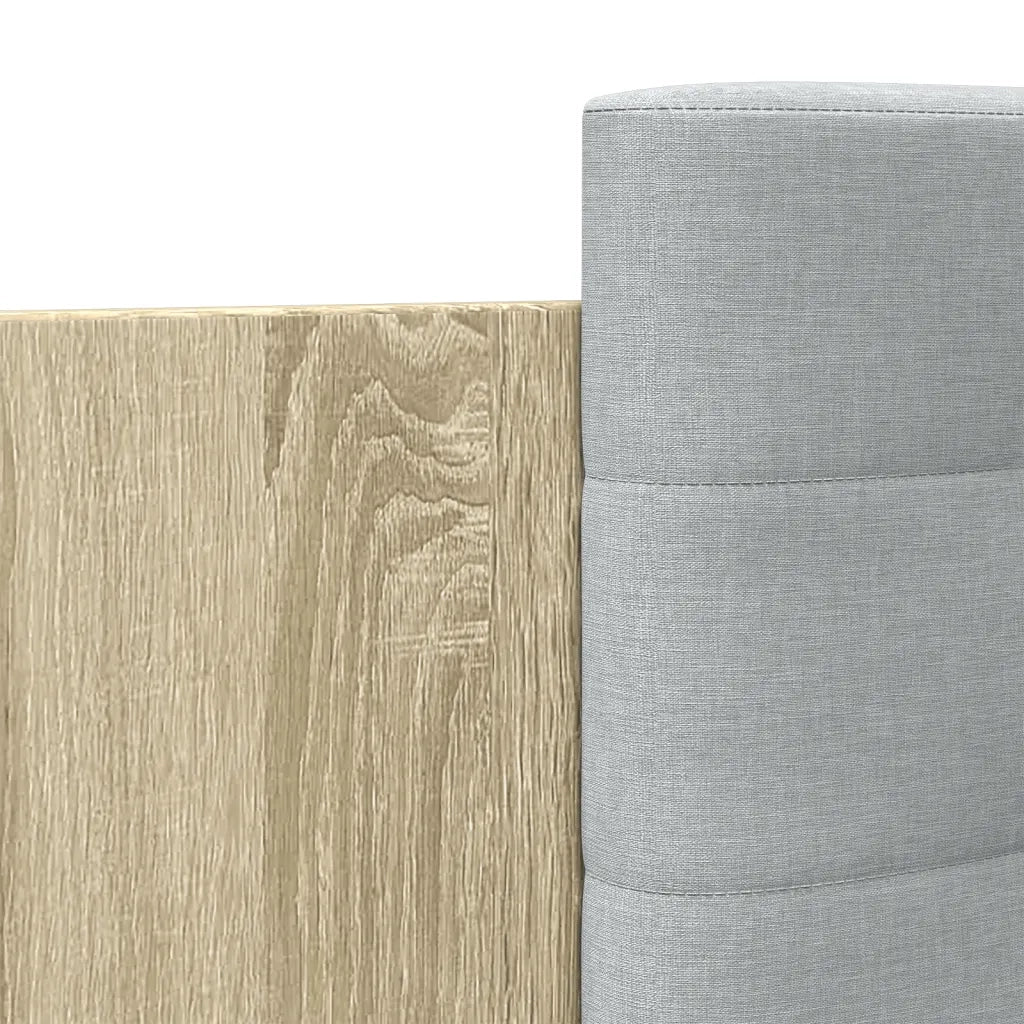 Giroletto con Testiera e LED-Struttura Letto con testiera Rovere Sonoma 180x200 cm 858379