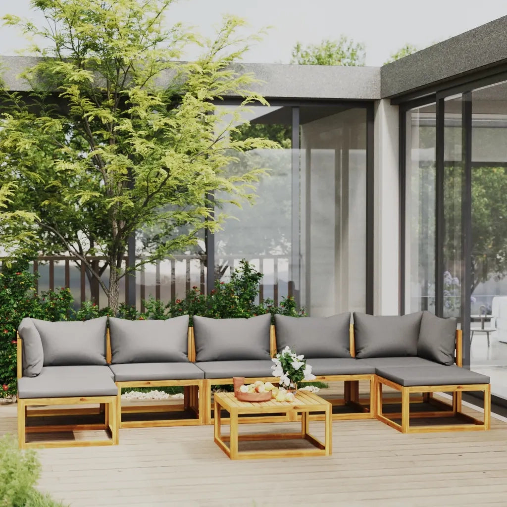 Set Divani da Giardino 8 pz con Cuscini in Massello di Acacia cod mxl 41001
