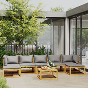 Set Divani da Giardino 8 pz con Cuscini in Massello di Acacia cod mxl 41001