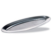 Trade Shop - Vassoio Da Portata Accioio Inox Ovale 30cm Antipasti Cucina Pranzo Cena Servizio -