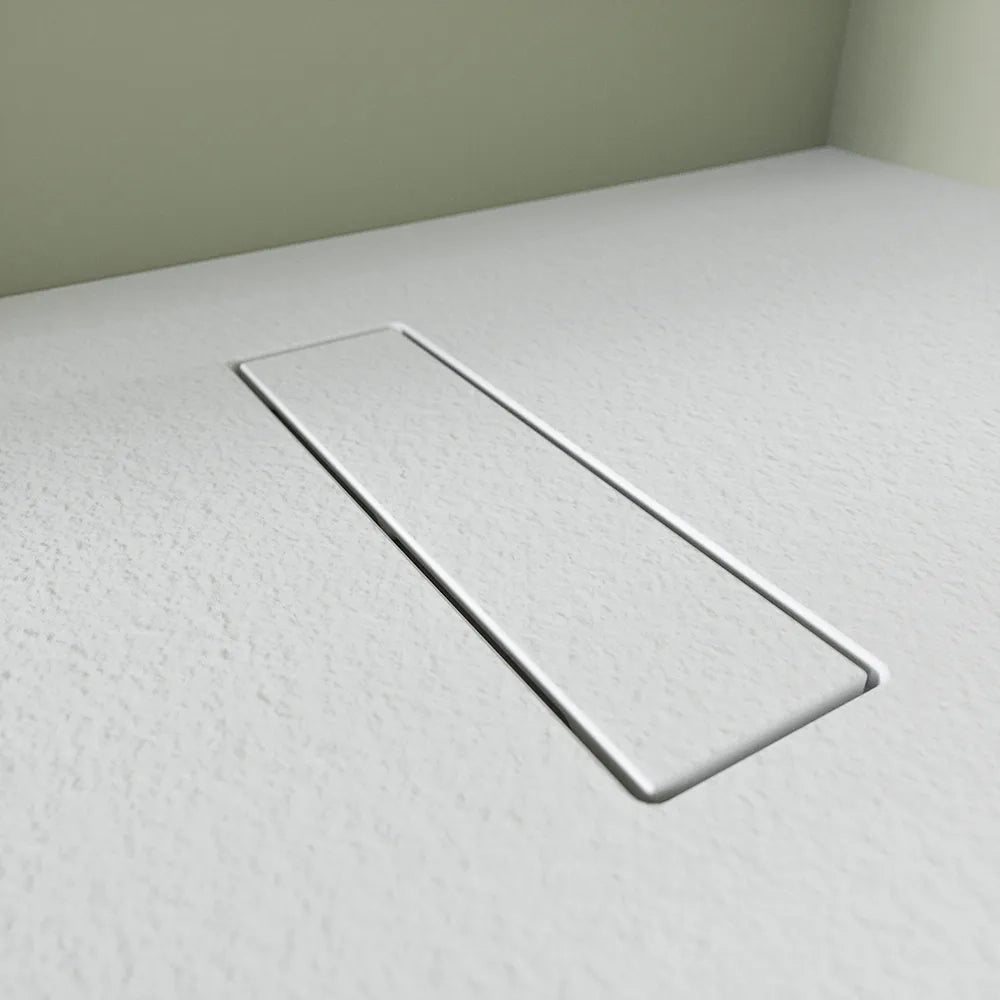 Piatto doccia 90x90 cm in marmoresina bianco effetto pietra | Merlera
