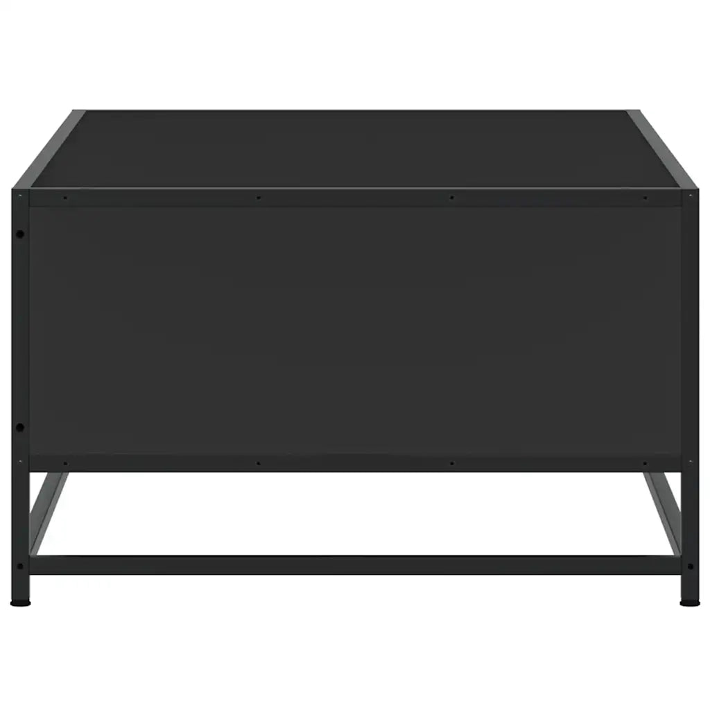 Tavolino Salotto Nero 100x57x35 cm in Truciolato e Metallo