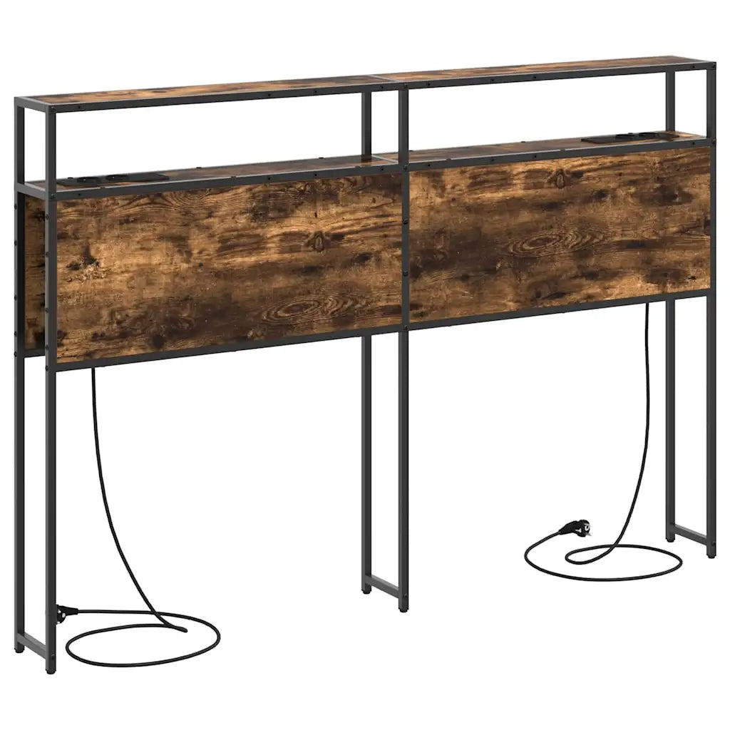 vidaXL Testata contenitore Rovere fumo 160 cm Legno multistrato