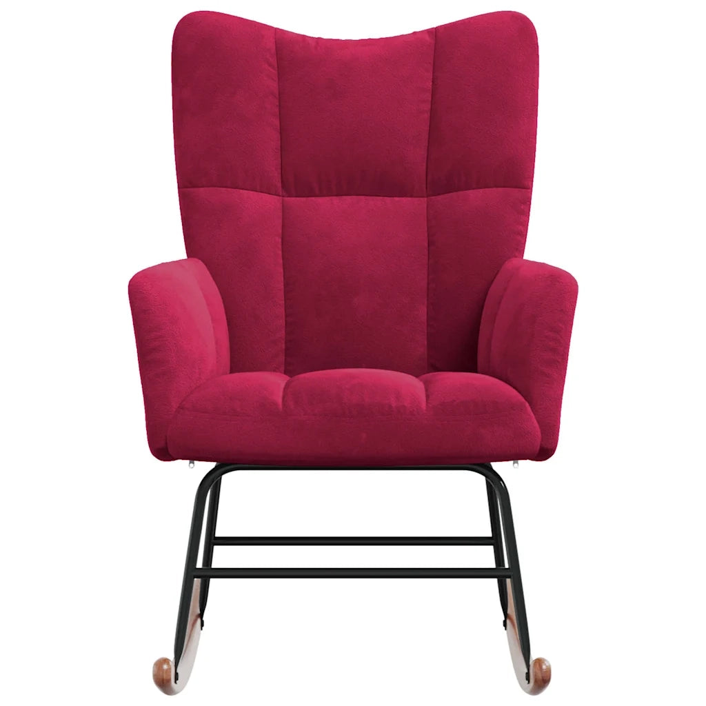 Sedia a Dondolo Rosso Vino in Velluto cod mxl 46151