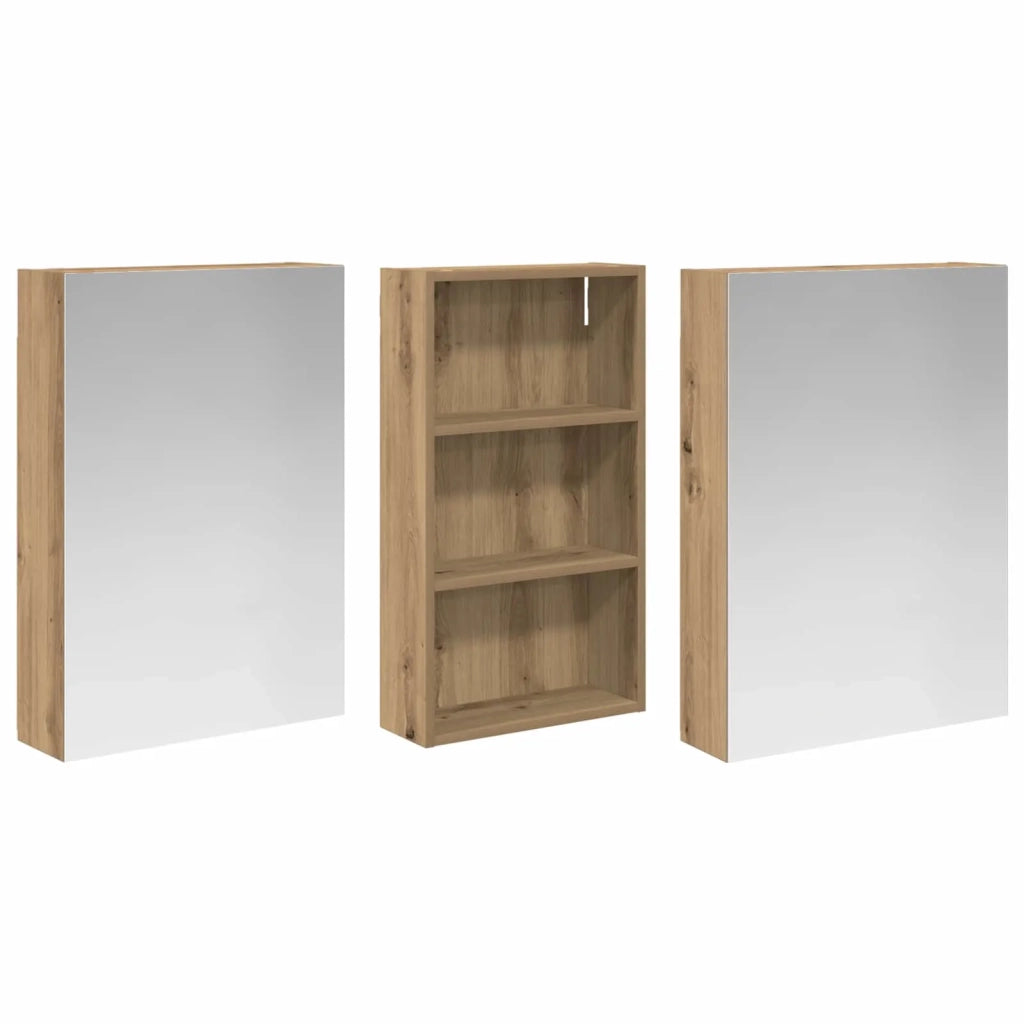 Set di Armadi da Bagno con lo scaffale 3 pcs 140 x 14,5 x 70 cm 3403783