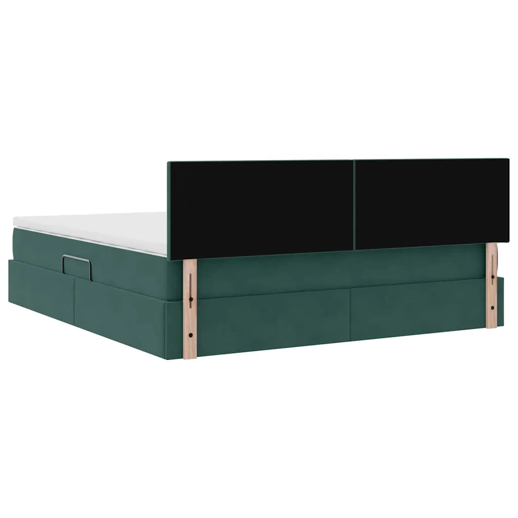 Letto con Contenitore Verde Scuro 180 x 200 cm Velluto 3370716
